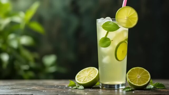 mojito cocktail with lime
