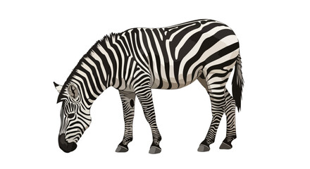 Fototapeta premium grazing zebra transparent background vector illustration for design projects