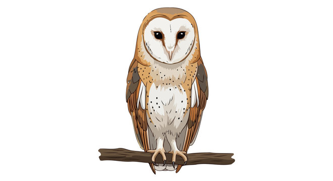 majestic barn owl transparent background vector illustration for design projects