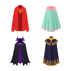 Assortment of Superhero and Fantasy Capes for Costumes and Dress-Up