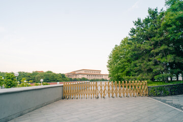 Beijing, China - may 16, 2025 Yellow fence in the capital