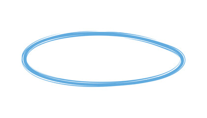 Simple light blue oval shape, grunge textured, hand drawn look. Ideal as a frame or design element.