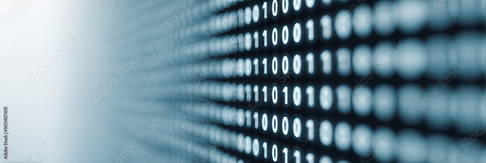 Poster binary code intricately danced across the screen, evoking spirits of world backup day and quantum co