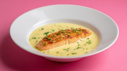 Golden-crusted salmon luxuriates in velvety hollandaise, perfect for Lunar New Year feasts or Scandinavian Midsummer celebrations