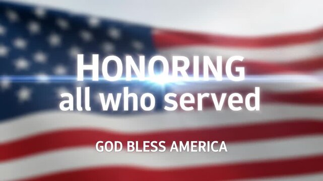 Proudly honoring all who served, a powerful tribute to American veterans and heroes on this solemn occasion.