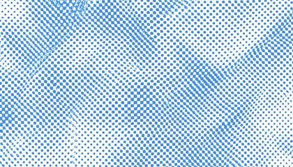 Abstract blue halftone pattern with varied density and wavy lines creating a textured effect