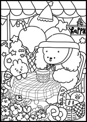 Christmas, International dog day, hand drawn and calligraphy, hand drawn world book, Coloring book, 