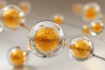 Golden Cells, Molecular Structure for Scientific Research and Development.