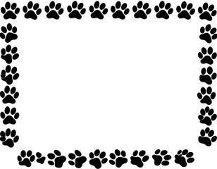 Simple paw print border