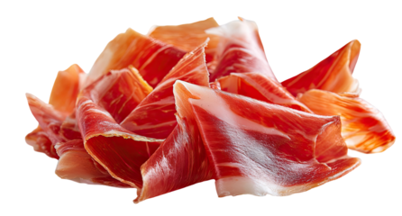 Close-up of cured ham slices