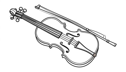 Obraz premium Simple violin illustration