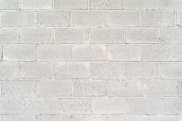 White brick wall texture, background photo.