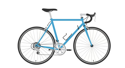 Fototapeta premium Light Blue Road Bicycle with Drop Handlebars and Multiple Gears.