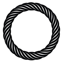 Twisted rope ring isolated on white background