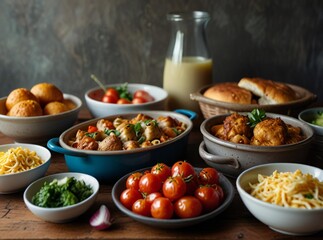 Juicy tomahawk steak grilling over open flames and embers