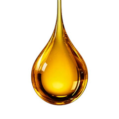 Single Drop of Cosmetic Essence Oil, isolated on transparent background
