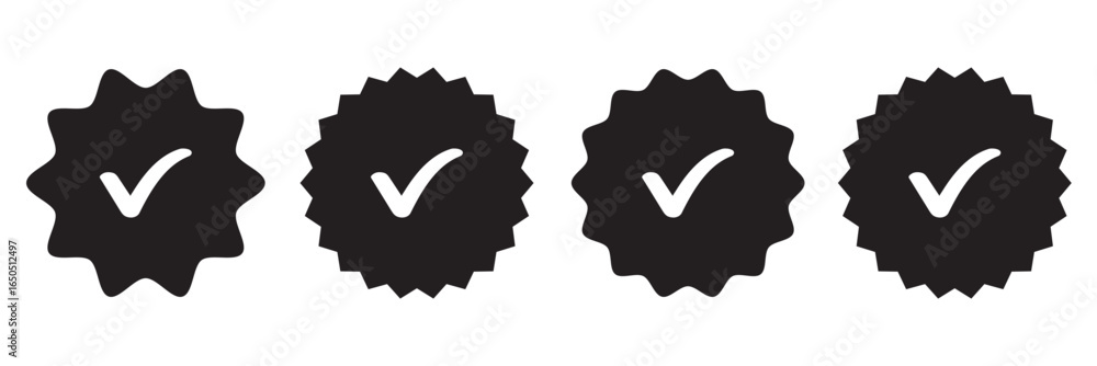 Poster green checkmark, green tick, check mark icon button set. tick mark with checkbox icon. green checkma