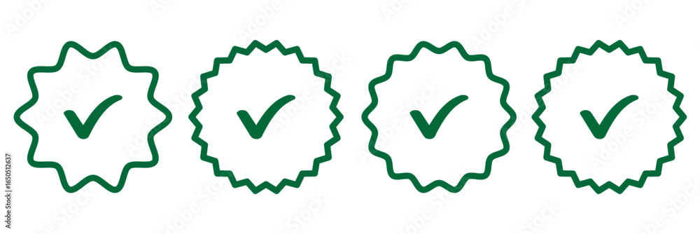 Poster green checkmark, green tick, check mark icon button set. tick mark with checkbox icon. green checkma