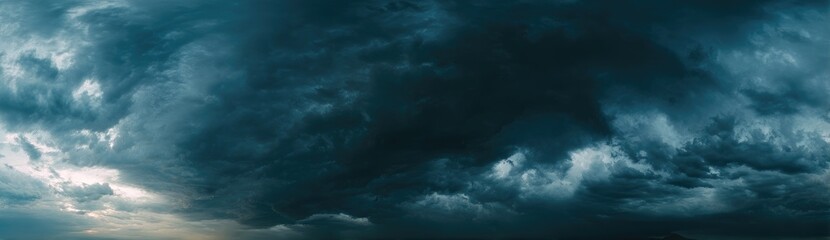 Obraz premium Dark, ominous storm clouds fill the sky
