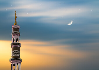 Masjid dome islam moon star night isra miraj namaz sunset background mubaruk greeting islam ramadan element masjid aqsa hajj kaaba umrah eid arabian religion islamic arab muslim greeting miraj kaaba.