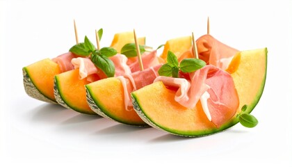 Italian Slices Of Melon With Cured Ham