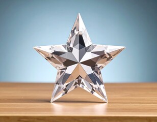 Crystal Star Award on Wood.