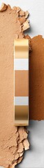 Fototapeta premium Beige makeup product sample swatches