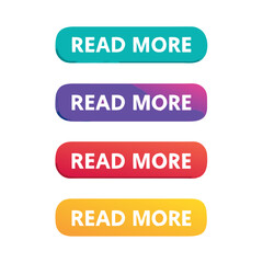 Fototapeta premium Set Of Multiple Read More Buttons For Web 