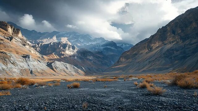 otherworldly spiti valley high-altitude desert in himachal pradesh video timelapse