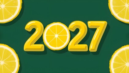 lemonBrighten up 2027 with this fresh lemon themed design, perfect for new year promotions or a vibrant twist on future planning initiatives
