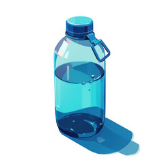 Simple minimal illustration of a smart water bottle