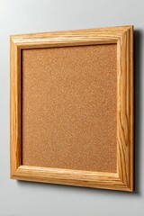 Fototapeta premium Light-colored wooden frame, corkboard