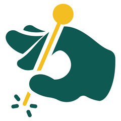 Acupuncture green style icon