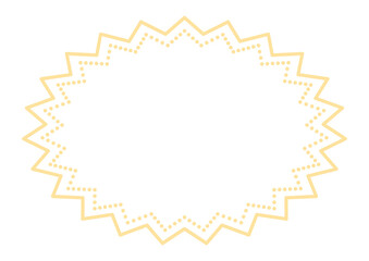 黄色のギザギザした円形のパンクフレーム