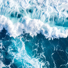 Fototapeta premium Ocean waves top view