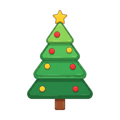 christmas tree on white background
