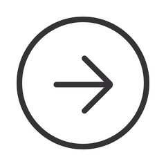 Simple dark grey arrow inside a circle icon.