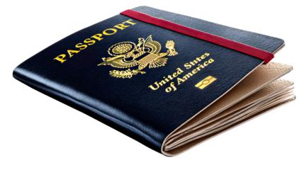 Travel Document: A meticulously composed photograph showcasing a passport, an essential artifact for global exploration, capturing the essence of travel and international movement. 