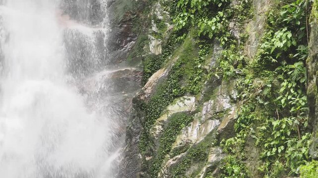 Waterfall 357 in the deep forest of Sai Rom Yen National Park