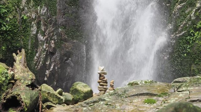 Waterfall 357 in the deep forest of Sai Rom Yen National Park