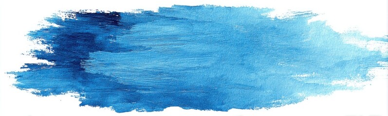 Naklejka premium Abstract watercolor brushstroke in shades of blue