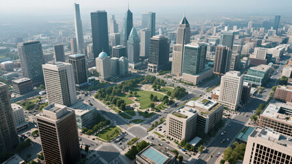 aerial view of manhattan