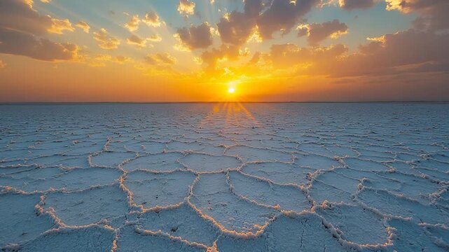 great rann of kutch white salt desert in gujarat indian landscape video