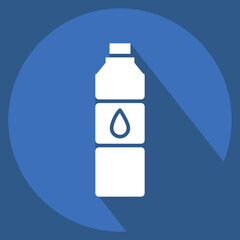 Icon Used Oil. related to Waste Sorting symbol. long shadow style. design editable