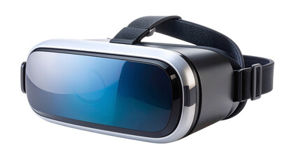 Fototapeta premium Modern VR headset with sleek design, isolated on transparent background