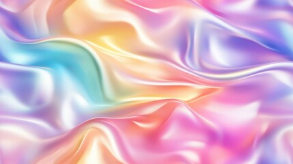 Obraz premium A vibrant and colorful abstract background of flowing, iridescent fabric.