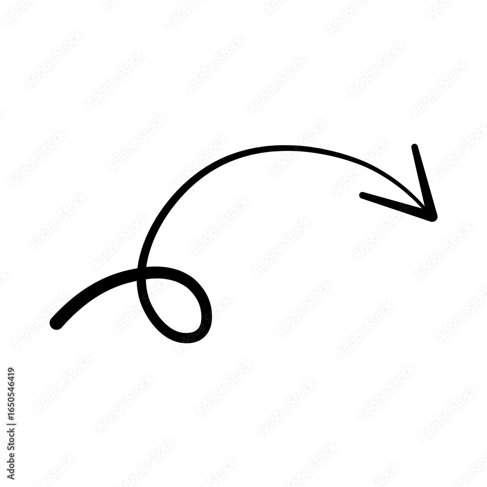 Poster dotted curved arrow a simple yet effective directional symbol for navigation