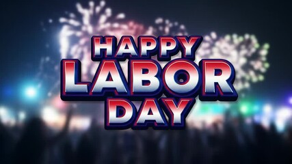 Celebrate Labor Day with vibrant fireworks and a cheering crowd for an exciting national holiday experience.