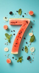 Watermelon number seven design