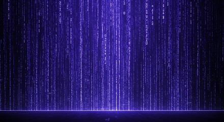 Digital Rain with Falling Numbers